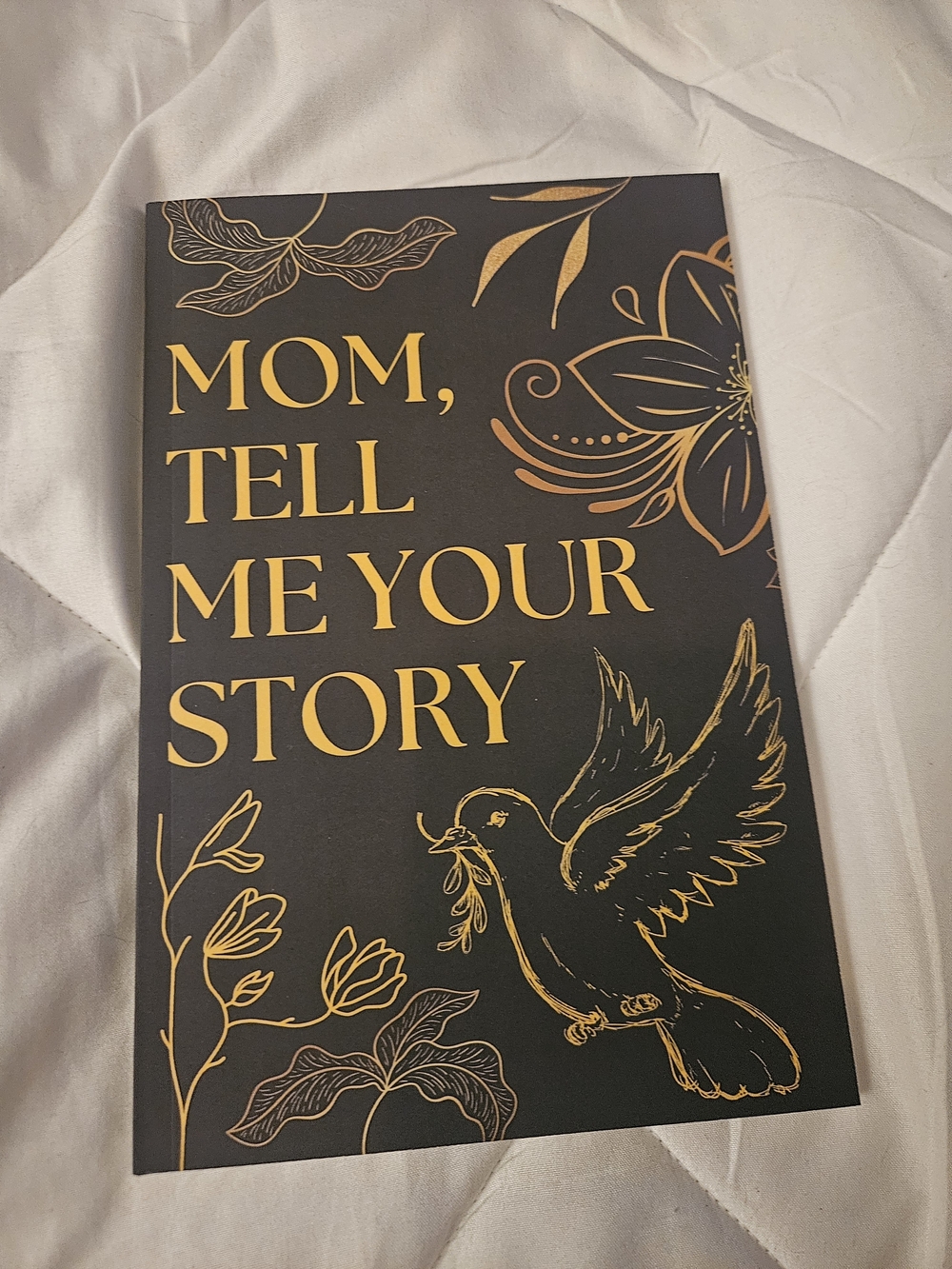 Mom, Tell Me Your Story - Black & Gold Story Journal
